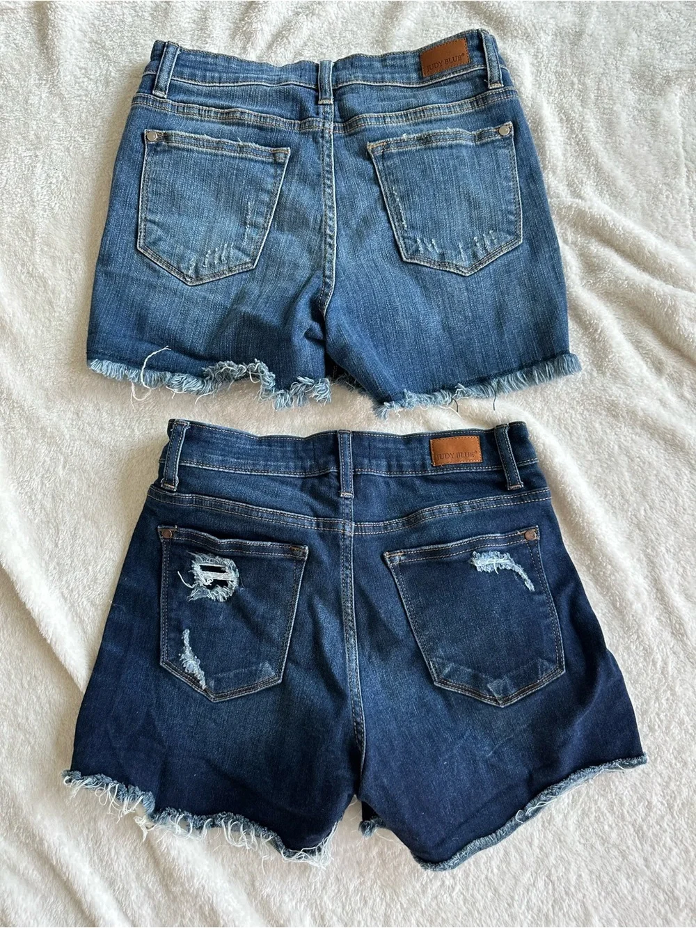 Judy Blue Women’s Size Small Denim Shorts Bundle Distressed High Rise (2 Pairs)